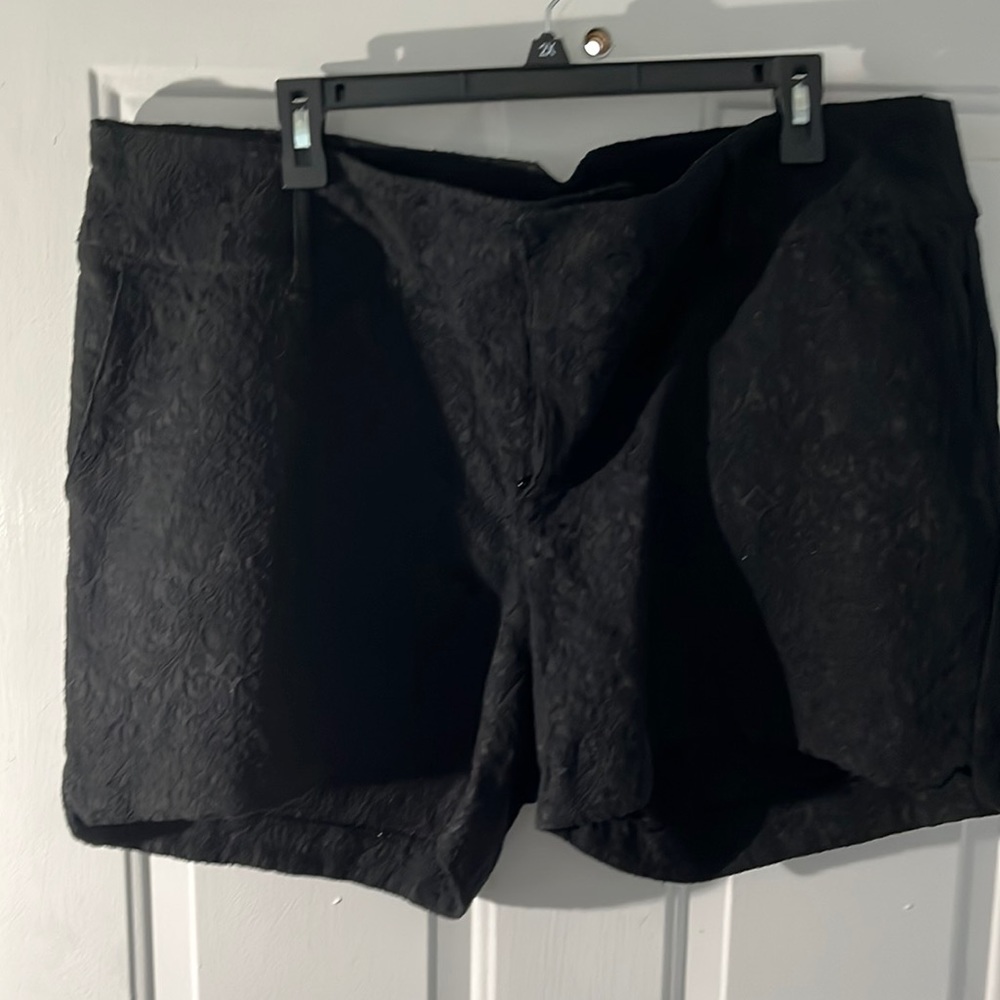 Black lace shorts